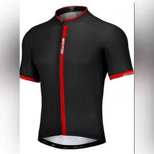 Men's Black and Red Cycling Shirt